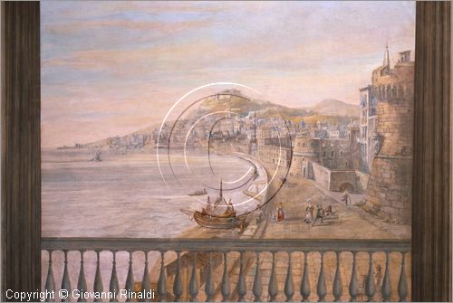 ROMA
Villa Torlonia
Museo del Casino dei Principi
Piano nobile, terza sala (Sala da Pranzo o Sala delle Vedute).
La decorazione pittorica a tempera delle pareti è attribuita al Carretti.
vedute del Golfo di Napoli