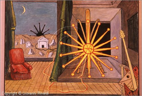 ROMA
Casa-Museo Giorgio De Chirico
nel Palazzo dei Borgognoni in piazza di Spagna
"sole su cavalletto" del 1972