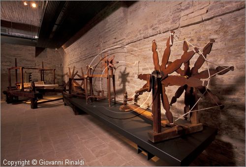 ITALY - SERRA DE' CONTI (AN)
Museo delle Arti Monastiche "Le Stanze del Tempo Sospeso" (Convento di San Francesco)
Sala V  - filatoi a mano in legno intagliato (secolo XVIII)