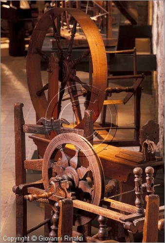 ITALY - SERRA DE' CONTI (AN)
Museo delle Arti Monastiche "Le Stanze del Tempo Sospeso" (Convento di San Francesco)
Sala V  - filatoi a mano in legno intagliato (secolo XVIII)