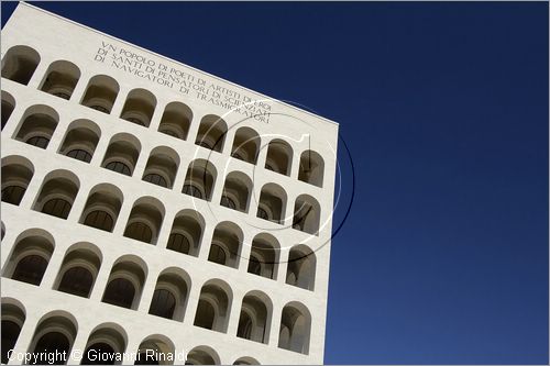 ITALY - ROMA - EUR - Palazzo della Civilt Italiana ora Palazzo della Civilt e del Lavoro (Giovanni Guerrini, Ernesto La Padula e Mario Romano, 1938-43), definito anche il "Colosseo quadrato" e assunto a simbolo del quartiere