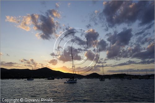 ITALY - TUSCANY - TOSCANA - ISOLA D'ELBA (LI) - barche in rada nel Golfo di Portoferraio al tramonto