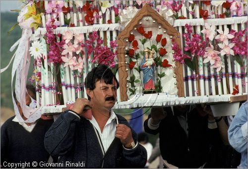 ITALY - AVIGLIANO (PZ) - Festa di Santa Maria del Carmine (8 e 9 settembre)
La processione della Madonna del Carmine scende dal Santuario sul Monte Carmine verso il paese preceduta dai "cinti" di candele e cartapesta