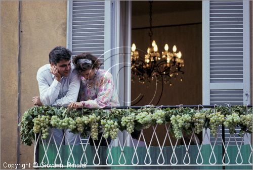 ITALY - MARINO (RM) - Sagra dell'uva (prima decade di ottobre) - balcone addobbato