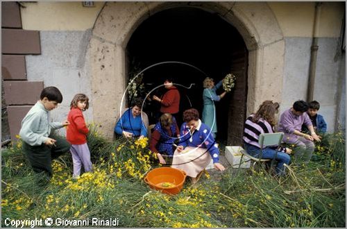 ITALY - MARTA (VT)
Festa della Madonna del Monte (14 maggio)
la festa celebra la fertilit della terra. Le antiche corporazioni
(Casenghi, Bifolchi, Villani e Pescatori) sfilano con i carri allegorici (le "Fontane") per le vie del paese e raggiungono il santuario della Madonna del Monte