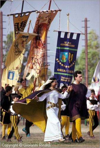 ITALY - ORIA (BR)
Corteo Storico di Federico II e Torneo dei Rioni (prima decade di agosto)
rievocazione del 10 Agosto del 1225 quando Federico II giunse in Oria con la sua corte per attendere la promessa sposa, Isabella di Brienne