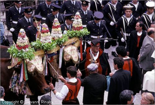 ITALY - CAGLIARI
Sagra di Sant'Efisio (1-4 maggio)
la processione porta la statua del Santo in un cocchio trainato da buoi dalla chiesa di Stampace a Cagliari fino a Nora, luogo del martirio.
i buoi addobbati