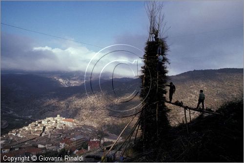 ITALY - SCANNO (AQ)  (10 novembre)
la Festa delle "Glorie di San Martino"
preparazione delle glorie che verronno bruciate la sera in enormi fal