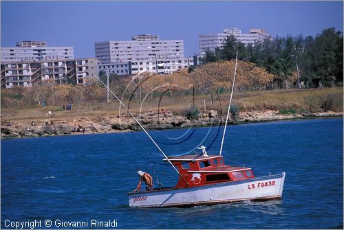 CUBA - HAVANA - Cojimar - piccolo villaggio sulla costa ad est della citt - una barca da pesca