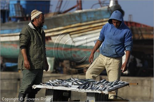 MAROCCO - MAROC - MOROCCO - ESSAOUIRA - il porto - venditore di pesce