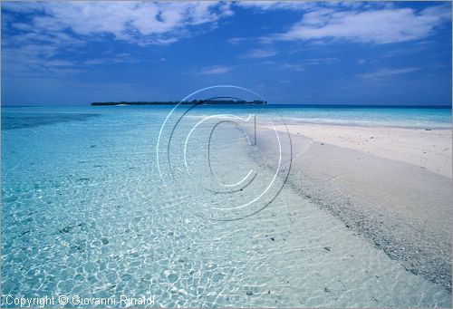 TANZANIA - ZANZIBAR  (Oceano Indiano) - una piccola isola di sabbia emerge con la bassa marea vicino a Bawe Island